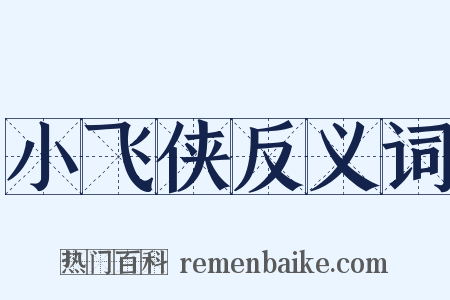 小飞侠反义词是什么意思的图片